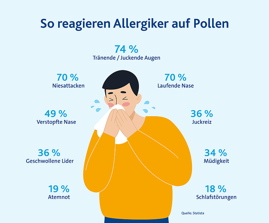 So reagieren Allergiker auf Pollen