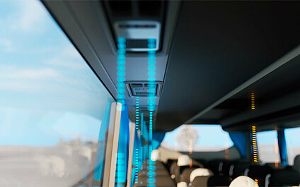 Reducing aerosol concentration on buses
