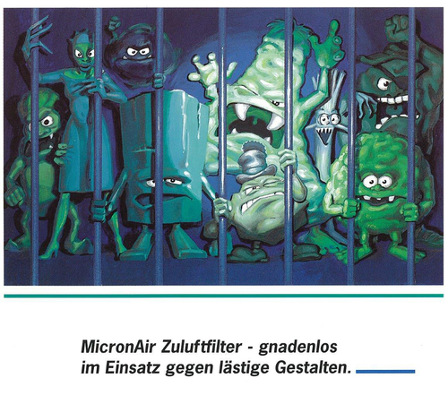 Erste micronAir Image Kampagne mit Luftverschmutzungs-Monstern